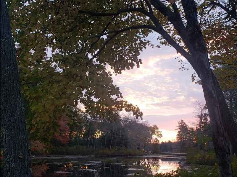 Beautiful Sunset at The Lake in Barrington, New Hampshire