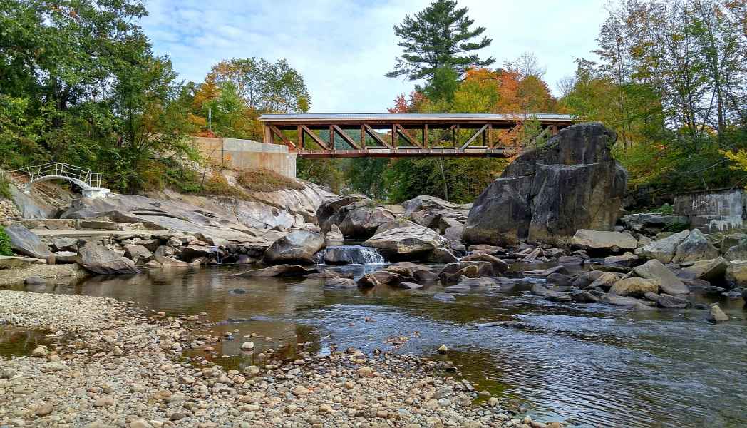 Covered Bridge with Fall Foliage in New Hampshire from Lisa Hoffman